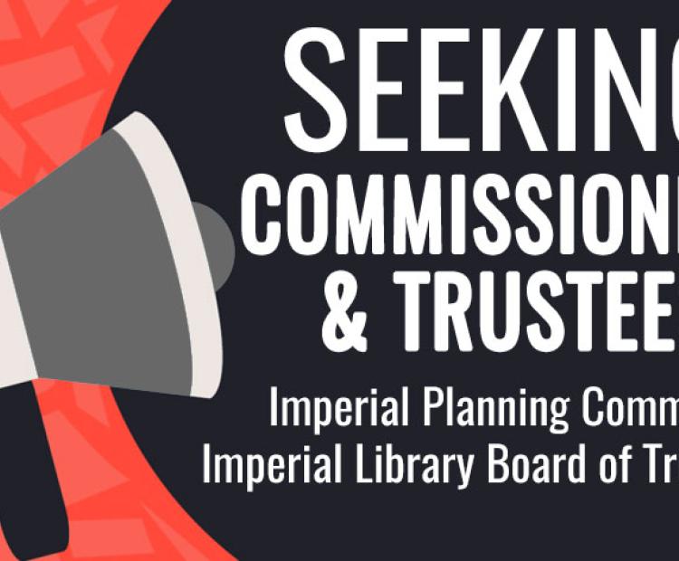 Seeking Commissioners & Trustees