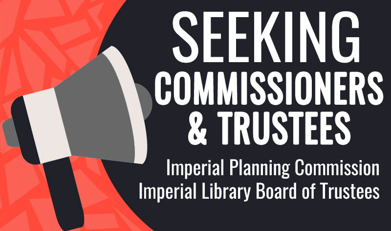 Seeking Commissioners & Trustees