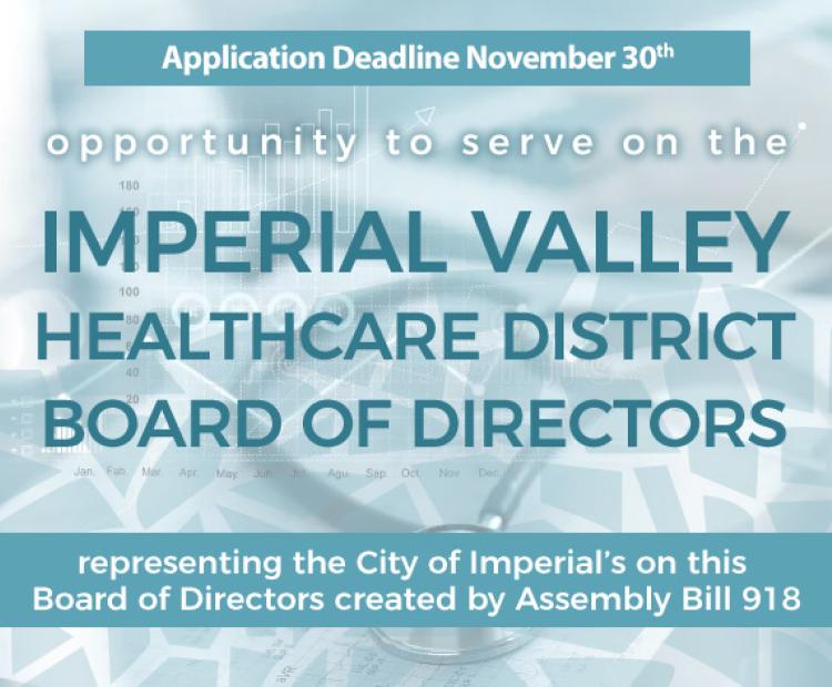 IV Healthcare District Initial BOD Application Nov 30